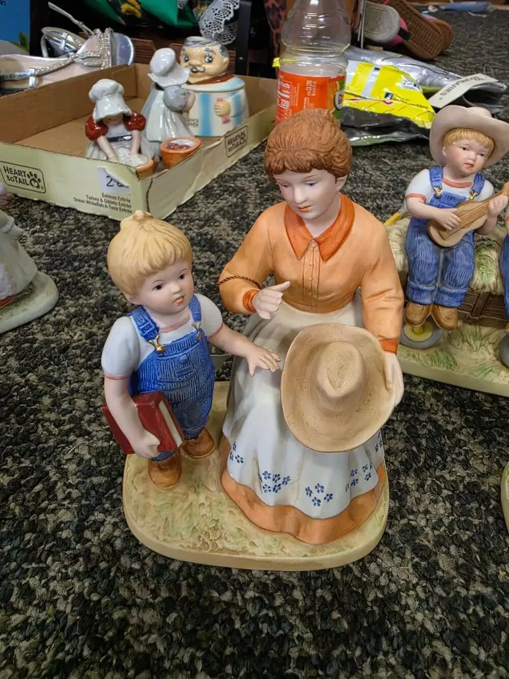 Homco Denim Days Figurine Collection Lot Of 4